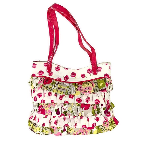 🌸🌺NWOT VERA BRADLEY Floral Ruffle Bag - Picture 4 of 8